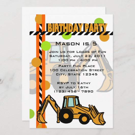 Bouw van de dag kaart (Voorkant / Achterkant)