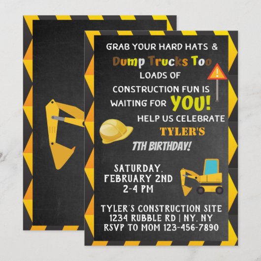 Bouw van de dag van de uitnodiging (Voorkant / Achterkant)