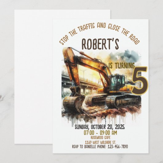 Bouw van de dag van de uitnodiging (Voorkant / Achterkant)