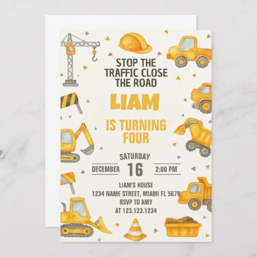 Bouw van de dag van de uitnodiging (Voorkant / Achterkant)