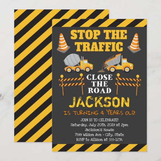 Bouw van de dag van uitnodiging (Voorkant / Achterkant)