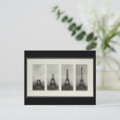 Bouw van de Eiffel Tower Paris Briefkaart Frankrij (Staand voorkant)