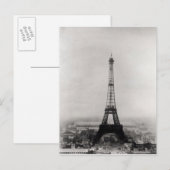 Bouw van de Eiffeltoren Briefkaart (Voorkant / Achterkant)