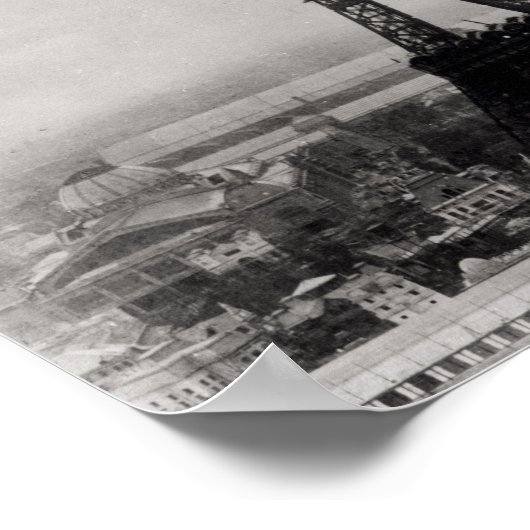 Bouw van de Eiffeltoren Poster (Hoek)