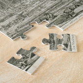 Bouw van de hoofdingang van het Louvre, Parijs Legpuzzel (Zijkant)