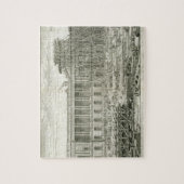 Bouw van de hoofdingang van het Louvre, Parijs Legpuzzel (Verticaal)