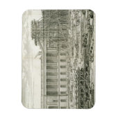 Bouw van de hoofdingang van het Louvre, Parijs Magneet (Verticaal)