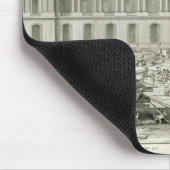 Bouw van de hoofdingang van het Louvre, Parijs Muismat (Hoek)