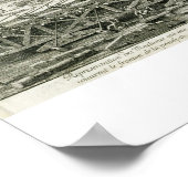 Bouw van de hoofdingang van het Louvre, Parijs Poster (Hoek)
