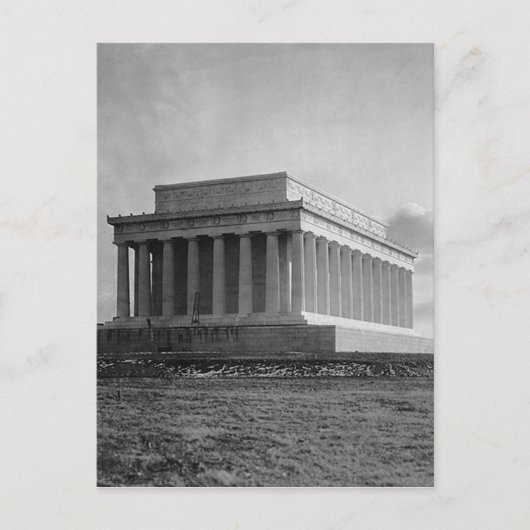 Bouw van de Lincoln Memorial (1920) Briefkaart (Voorkant)