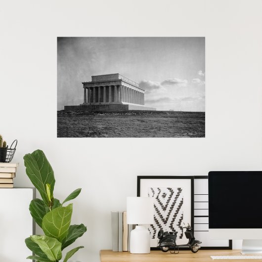 Bouw van de Lincoln Memorial (1920) Poster (Thuiskantoor)