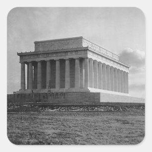 Bouw van de Lincoln Memorial (1920) Vierkante Sticker