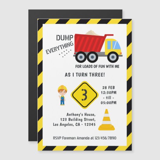 Bouw van de vogeldag magnetische uitnodiging (Voorkant / Achterkant)