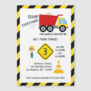 Bouw van de vogeldag magnetische uitnodiging