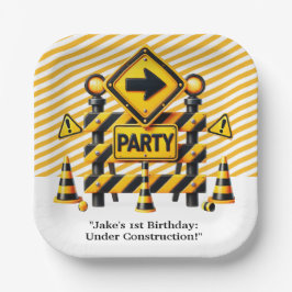 Bouw van de vogeldag papieren bordje