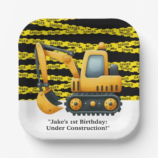 Bouw van de vogeldag papieren bordje (Voorkant)