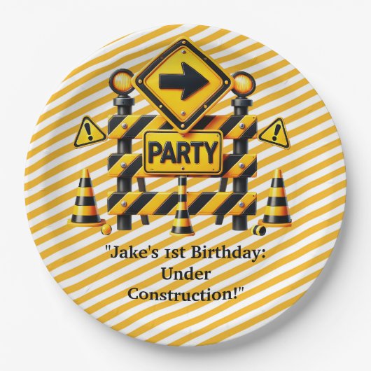 Bouw van de vogeldag papieren bordje (Voorkant)