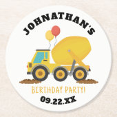 Bouw van de vogeldag ronde kartonnen onderzetter (Voorkant)