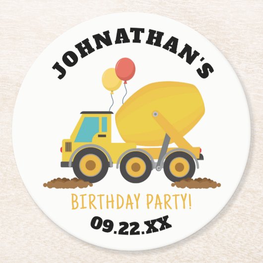 Bouw van de vogeldag ronde kartonnen onderzetter (Voorkant)