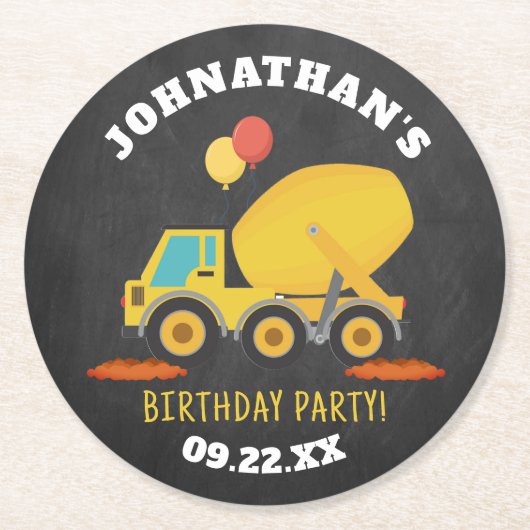 Bouw van de vogeldag ronde kartonnen onderzetter (Voorkant)