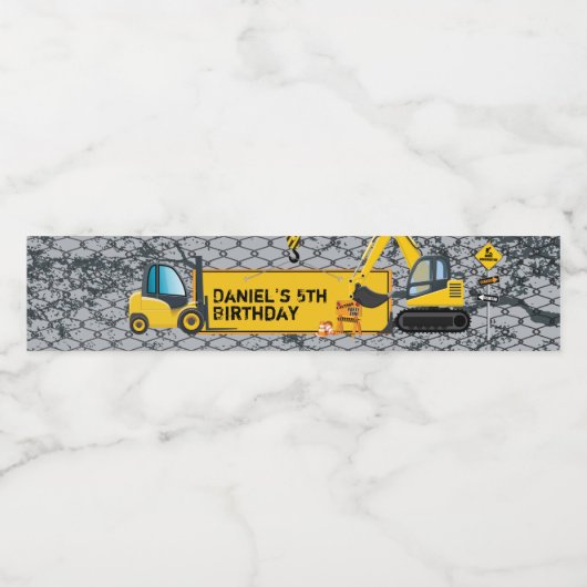 Bouw van de vogeldag waterfles etiket (Enkel label)