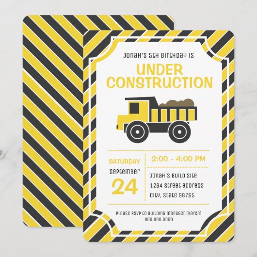 Bouw van een 'Birthday Party'-troep Kaart (Voorkant / Achterkant)