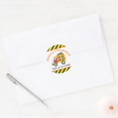Bouw van een 'Birthday Party'-troep Ronde Sticker (Envelop)