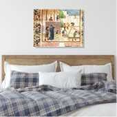 Bouw van een huis canvas afdruk (Insitu (Slaapkamer))