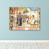 Bouw van een huis canvas afdruk (Insitu (Houten vloer))