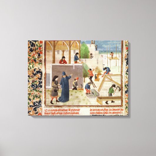 Bouw van een huis canvas afdruk (Voorkant)