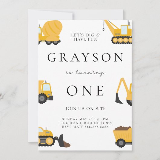 Bouw van een uitnodiging voor de dag van de geboor (Voorkant)