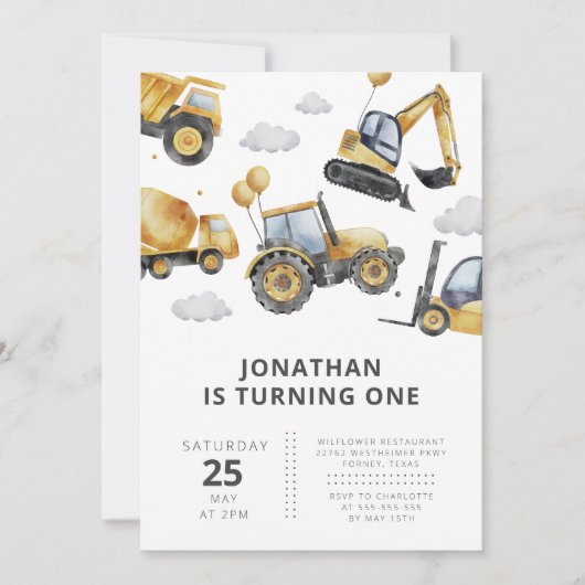 Bouw van een vrachtwagen kaart (Voorkant)