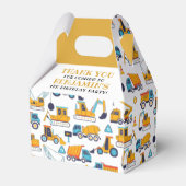 Bouw van een vrachtwagen op een dag bedankdoosjes (Achterkant)