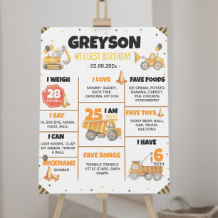 Bouw van een vrachtwagen - zeemijlteken poster