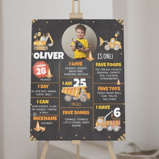 Bouw van een vrachtwagen - zeemijlteken poster