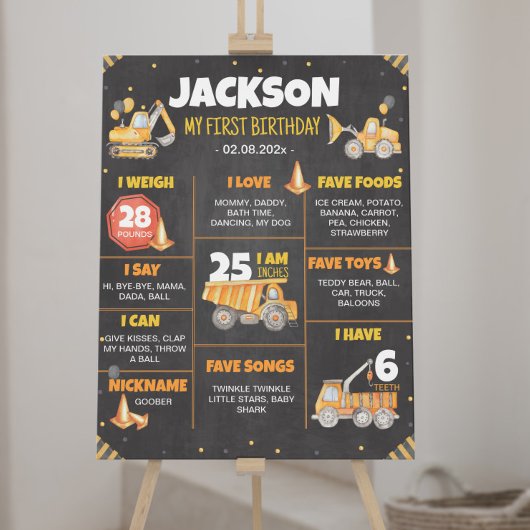 Bouw van een vrachtwagen - zeemijlteken poster