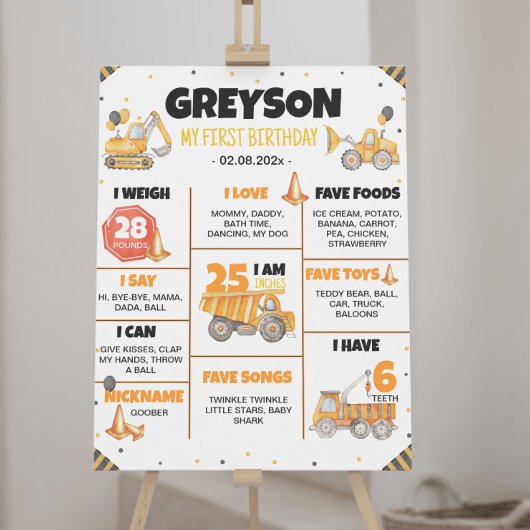 Bouw van een vrachtwagen - zeemijlteken poster