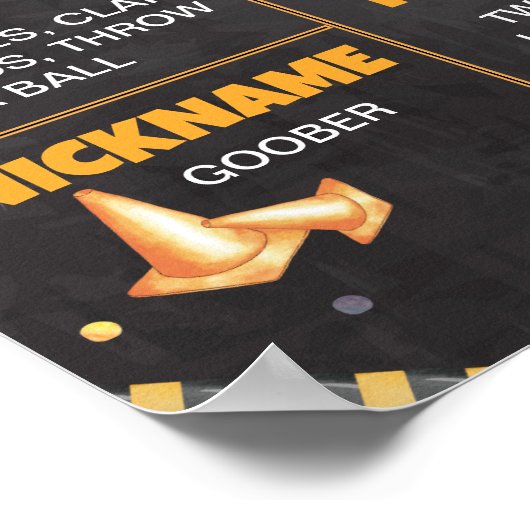 Bouw van een vrachtwagen - zeemijlteken poster (Hoek)