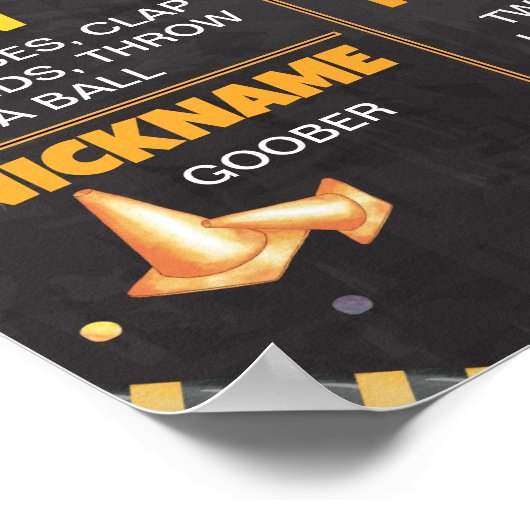 Bouw van een vrachtwagen - zeemijlteken poster (Hoek)