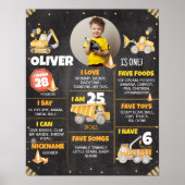 Bouw van een vrachtwagen - zeemijlteken poster (Voorkant)