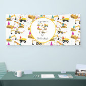 Bouw van een vrachtwagenfeest spandoek (Beurs)