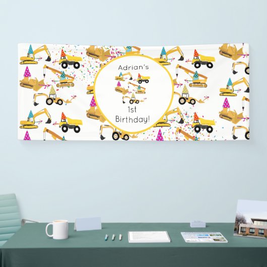 Bouw van een vrachtwagenfeest spandoek (Beurs)