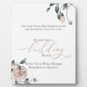 Bouw van gastboekenbouwblok Stusty Roos Floral Fotoplaat (Voorkant)