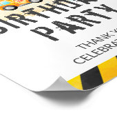 Bouw van geboorte Welkom, 1 verjaardag Poster (Hoek)