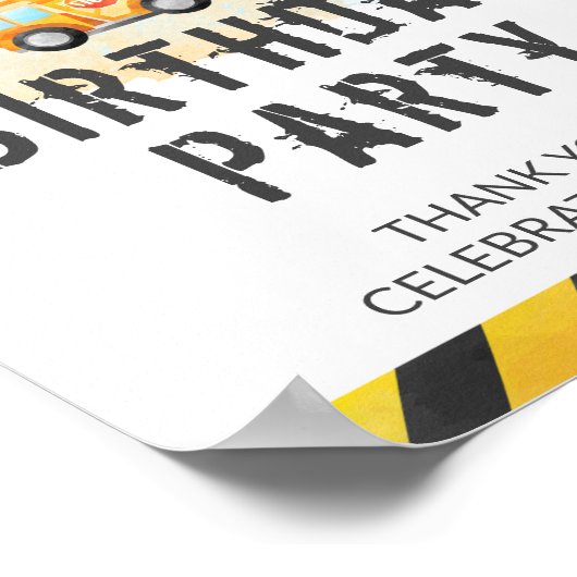 Bouw van geboorte Welkom, 1 verjaardag Poster (Hoek)