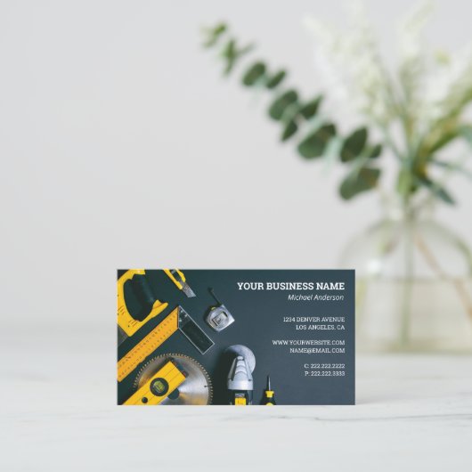 Bouw van gebouwen visitekaartje (Staand voorkant)