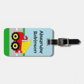 Bouw van gele of rode boys bagagelabel (Voorkant horizontaal)