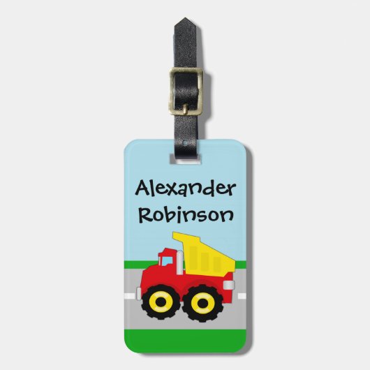 Bouw van gele of rode boys bagagelabel (Voorkant verticaal)