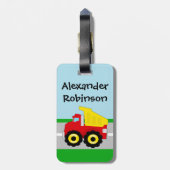 Bouw van gele of rode boys bagagelabel (Achterkant verticaal)