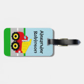 Bouw van gele of rode boys bagagelabel (Achterkant horizontaal)